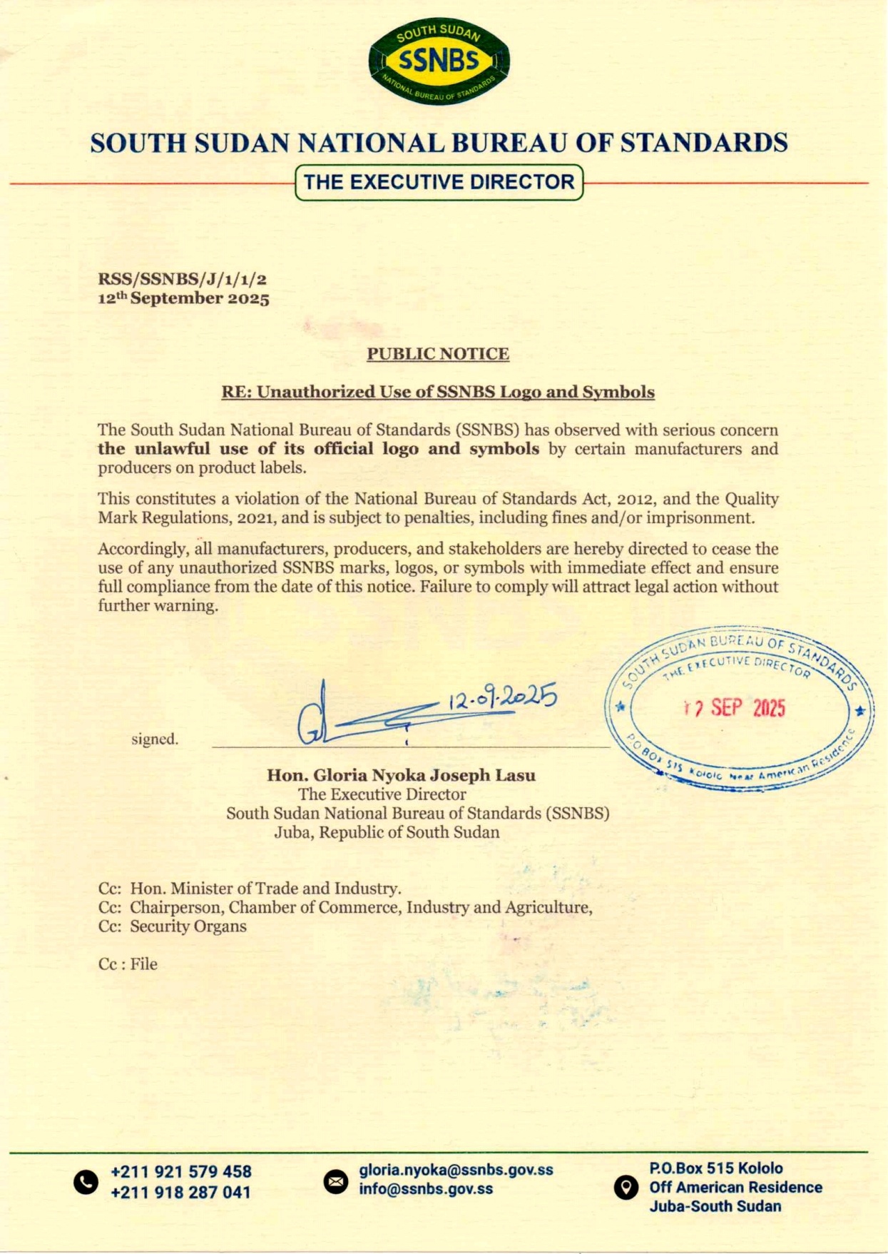 For Immediate release